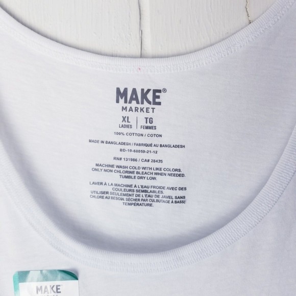 Make Market White Tank Top Women Size XL NWT Sleeveless - Picture 9 of 10